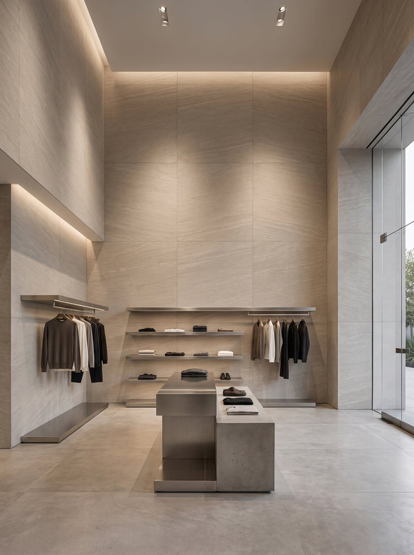 Commercial Store · Light‑ceramic Wall Cladding