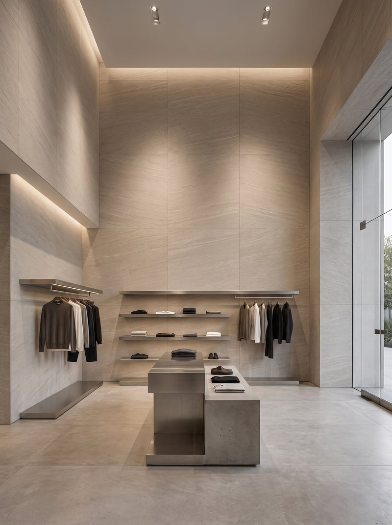 Commercial Store · Light‑ceramic Wall Cladding