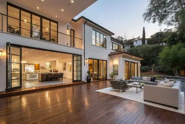 A spacious, newly remodeled kitchen and living area in a 2000 sq ft house