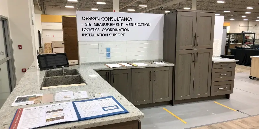 A graphic showing icons for design, manufacturing, shipping, and installation under a single "Turnkey" umbrella