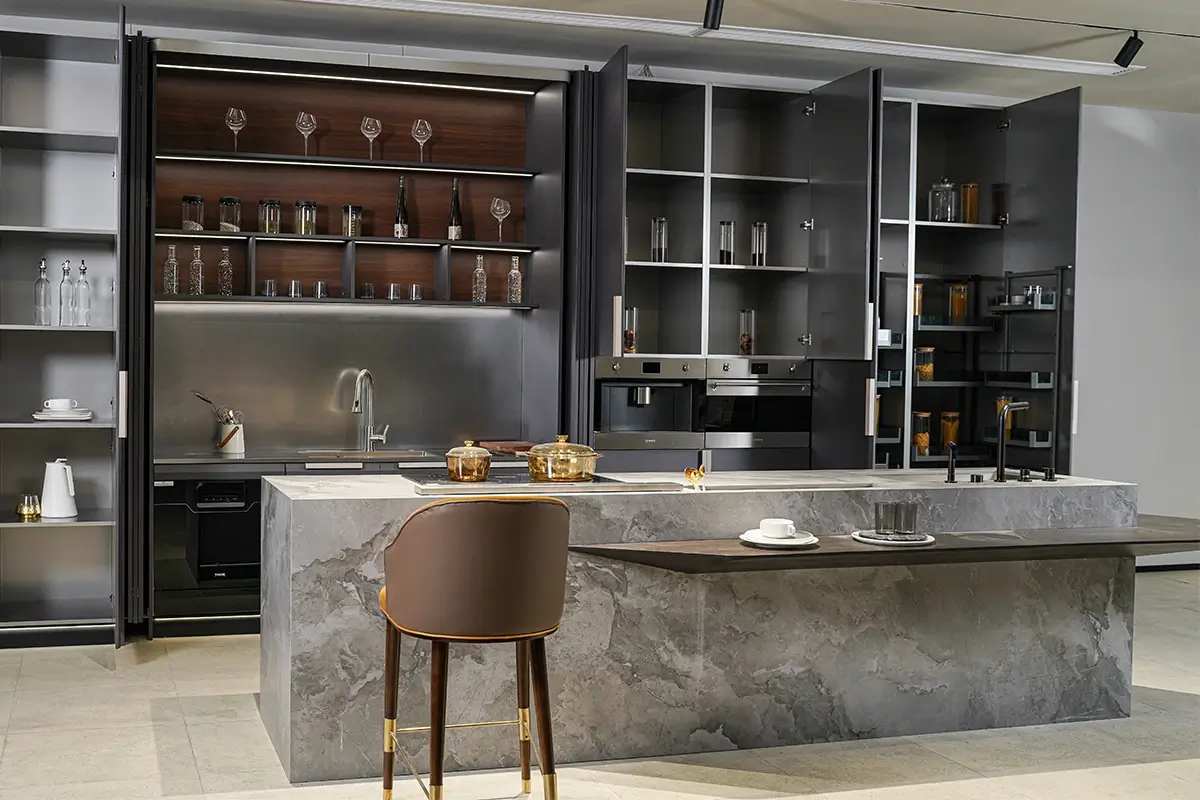 Full-Height Stainless Steel Kitchen Storage System