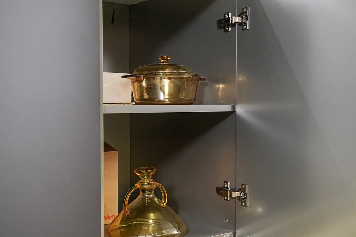 Soft-Close Stainless Steel Storage Cabinet