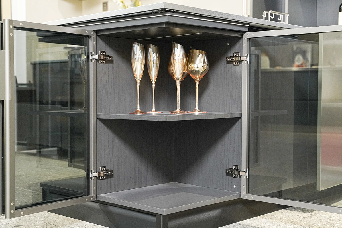 Stainless Steel Glass Display Cabinet Module_