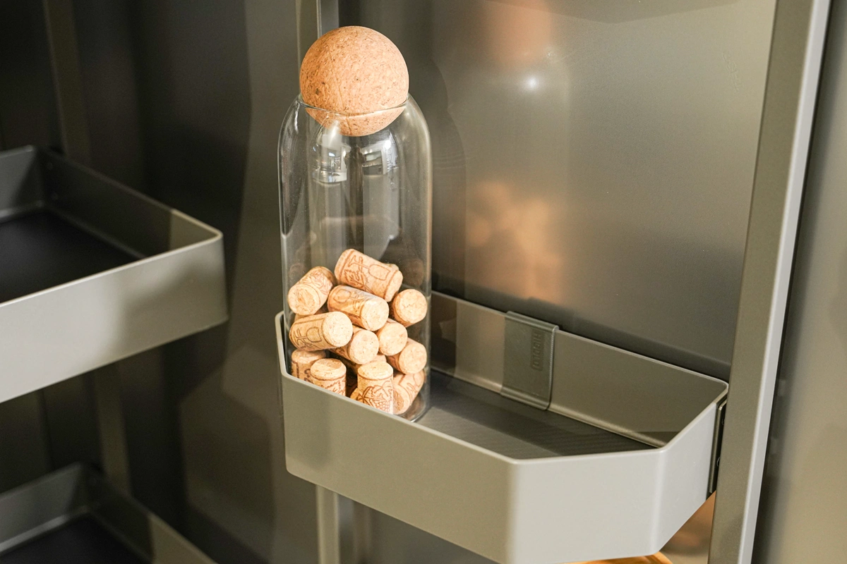 Stainless Steel Side-Mounted Storage Basket_