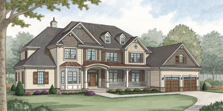 A beautifully furnished living room in a modern 3,000 sq ft house.