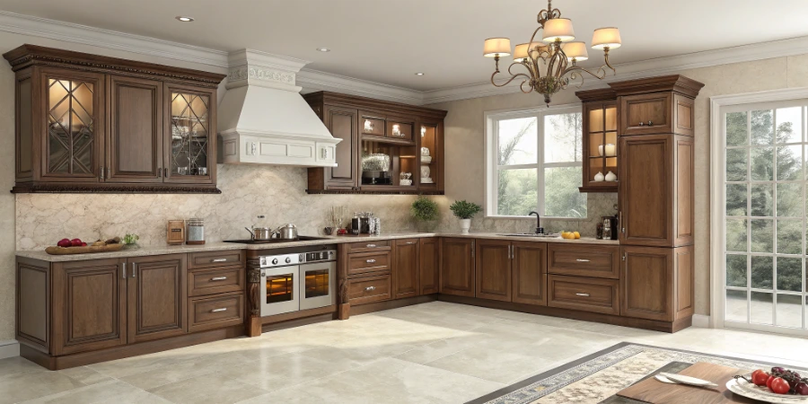 A high-end, modern kitchen with sleek cabinets sourced from a premium Chinese manufacturer.