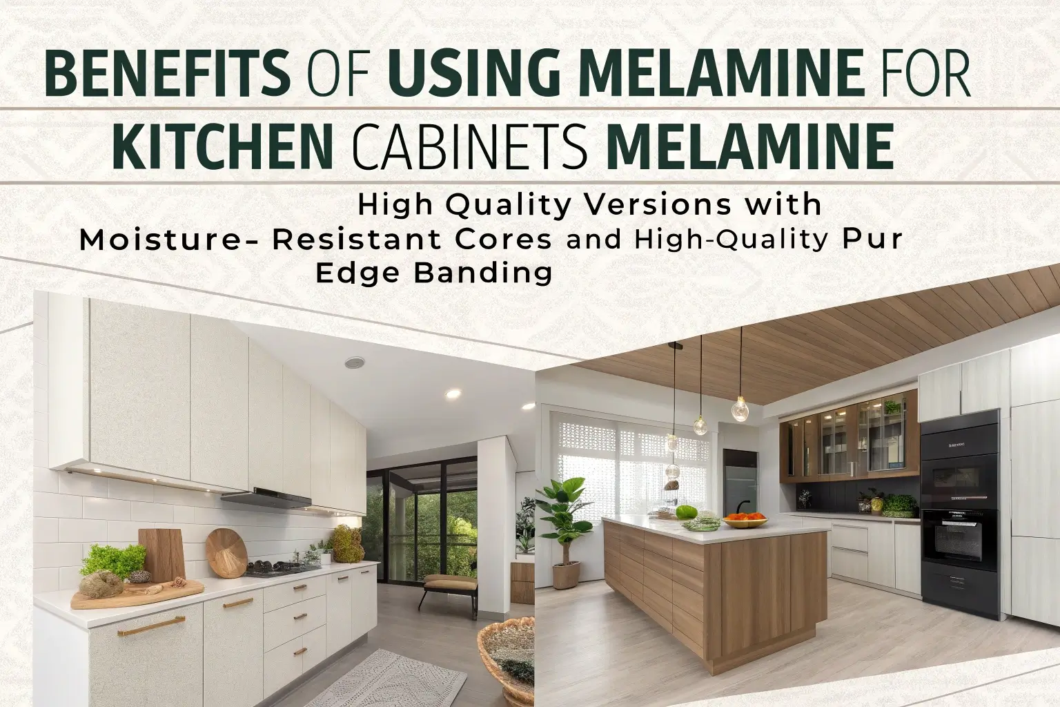 A clean, modern kitchen in a rental apartment featuring well-made white melamine cabinets that look stylish and new.